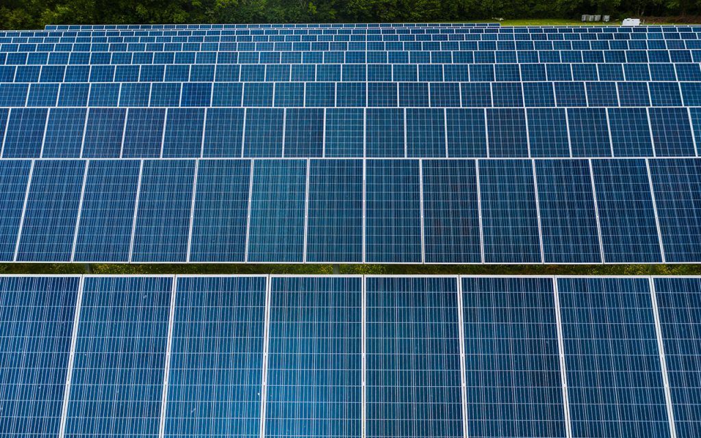 paneles fotovoltaicos en el campo